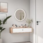 L'occi Concept Claria Aynalı Duvara Monte Makyaj Masası Kapaklı Sepet-Beyaz Cl2-Sw - Görsel 2