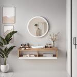 L'occi Concept Claria Aynalı Duvara Monte Makyaj Masası Kapaklı Sepet-Beyaz Cl2-Sw - Görsel 3