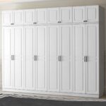 GuneyStore Ücretsiz Montaj  - % 100 MDF Sport 8 Kapaklı Yüklüklü Gardırop - MDF Dolap - Elbise Dolabı