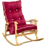 Özmob Relax  Lüx  Ahşap Çift Minderli Çift Cepli Sallanan Sandalye Çift Taraflı Sallanan Koltuk Tv Koltuğu