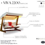 Aida Swings Viva  2200 Krem Üç Kişilik Ahşap Dış Mekan, Bahçe, Balkon ve Teras Salıncağı - Görsel 5