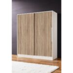 Aeka AE-4001 Zambak Sürgülü Dolap Çok Raflı Çekmeceli Askılı Beyaz Kasalı (Sonomo Kapaklı)  Gardırop