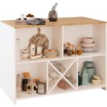 Bimossa Monet L4010 Mutfak Adası Beyaz-Sepet - Görsel 5