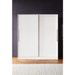 Aeka AE-4001 Zambak Sürgülü Dolap Çok Raflı Çekmeceli Askılı Beyaz Kasalı (Beyaz-Beyaz Kapaklı)  Gardırop - Görsel 4