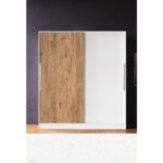 Aeka AE-4001 Zambak Sürgülü Dolap Çok Raflı Çekmeceli Askılı Beyaz Kasalı (Çam-Beyaz Kapaklı)  Gardırop - Görsel 4