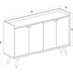 Lizbon Konsol Safir Meşe - Görsel 4