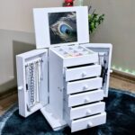 Tekir Store Aynalı 5 Çekmeceli 9 Bölmeli Takı Makyaj Dolabı