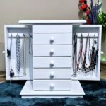 Tekir Store Aynalı 5 Çekmeceli 9 Bölmeli Takı Makyaj Dolabı - Görsel 3