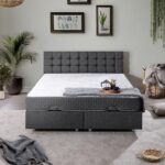 Venedik Ikili Set Çift Kişilik Baza Başlık - Antrasit - Görsel 2