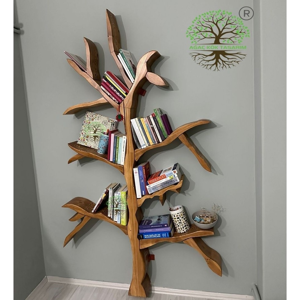 110000869353445.jpg Ağaç Kök Tasarım Kitaplık - Görsel 1