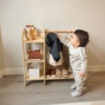 Zoziva Montessori Gardırop, Çocuk Odası Giysi Askılığı - Naturel - Görsel 2