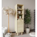 VM VERTEX MOBİLYA Parma 1 Kapaklı Mutfak Dolap, Kahve Köşesi, Çok Amaçlı Dolap Safir Meşe - Görsel 2