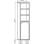 VM VERTEX MOBİLYA Parma 1 Kapaklı Mutfak Dolap, Kahve Köşesi, Çok Amaçlı Dolap Safir Meşe - Görsel 4