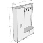 Asra Trend Vestiyer ve Portmanto V-01 150 cm - Görsel 5