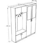 Asra Trend Vestiyer ve Portmanto V-02 180 cm - Görsel 5