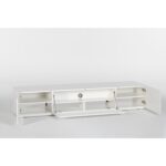 Sonorous Studio Serisi Sta 200 Cam Kaplama Televizyon Sehpası 200 cm Tv Sehpası Tekerlekli - Görsel 7