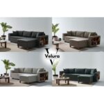 Rengar Köşe Takımı & Yataklı Bazalı Keten Kumaş Köşe Koltuk Takımı - Gri - Görsel 3