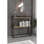 L'occi Concept Ludlow 2 Raflı Metal Dresuar Lü x  Dresuar Kitaplık Hol Antre Salon LU06-SM