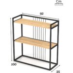 L'occi Concept Ludlow 2 Raflı Metal Dresuar Lü x  Dresuar Kitaplık Hol Antre Salon LU06-SM - Görsel 5