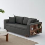 Rengar Köşe Takımı & Yataklı Bazalı Keten Kumaş Köşe Koltuk Takımı - Yeşil B18 - Görsel 4