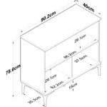 Rani JE190 Kahve Köşesi Çok Amaçlı Dolap 2 Kapaklı Kiler Mutfak Dolabı Beyaz - Sepet Ceviz - Görsel 2
