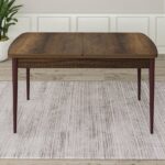 Canisa Exve Serisi 80 x 132 Açılabilir Barok Ahşap Desen Masa Takımı ve 6 Antrasit Sandalye - Görsel 2