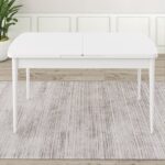 Canisa Exve Serisi 80 x 132 Açılabilir Beyaz Masa Takımı ve 6 Antrasit Sandalye - Görsel 2