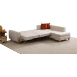 Velura Home & Living Rivaldu Köşe Takımı & Mekanizmalı Köşe Koltuk - Krem Keten Kumaş - Görsel 3