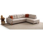 Velura Home & Living Rivaldu Köşe Takımı & Mekanizmalı Köşe Koltuk - Krem Keten Kumaş - Görsel 5