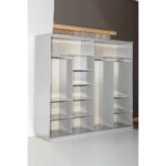 ModaLife Romeo Aynalı Sürgülü Gardırop - Duman Gri - Görsel 2