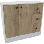 Cabinse Neva  Mdf 2 Kapaklı 3 Çekmeceli Çok Amaçlı Dolap Banyo, Oyuncak Dolabı, Mutfak, Kahve Köşesi ,çocuk Elbise Dolabı - Görsel 5