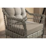 Btk Concept Milas 2'li Bahçe ve Balkon Takımı Açık Gri 2+1+1 Masalı - Görsel 4