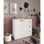 Cabinse Neva Mdf 2 Kapaklı 3 Çekmeceli Çok Amaçlı Dolap Banyo, Oyuncak Dolabı, Mutfak, Kahve Köşesi ,çocuk Elbise Dolabı - Görsel 3