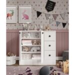 Cabinse Neva Mdf 2 Kapaklı 3 Çekmeceli Çok Amaçlı Dolap Banyo, Oyuncak Dolabı, Mutfak, Kahve Köşesi ,çocuk Elbise Dolabı - Görsel 4