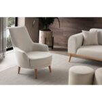 Rebul Keten Berjer Krem Tekli Koltuk