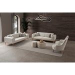 Edsy Home Rebul 3+3+1+1 Koltuk Takımı Krem Renk