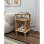 Castagno Komodin MDF ve Ahşap Zarif  İşlevsel Minimalist Tasarım Yatak Odası - Genç Odası - Başucu - Karyola yan sehpa  - otel -hotel - pansiyon - Görsel 4