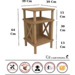 Castagno Komodin MDF ve Ahşap Zarif  İşlevsel Minimalist Tasarım Yatak Odası - Genç Odası - Başucu - Karyola yan sehpa  - otel -hotel - pansiyon - Görsel 2