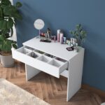 Rani BJ104 Makyaj Masası Tek Çekmeceli Takı Düzenleyici Beyaz