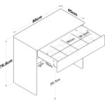 Rani BJ104 Makyaj Masası Tek Çekmeceli Takı Düzenleyici Beyaz - Görsel 2