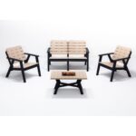 ModaLife Sera 2+1+1+S Mindersiz Oturma Grubu / Bahçe - Balkon - Teras Mobilyası