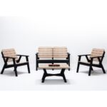 ModaLife Sera 2+1+1+S Mindersiz Oturma Grubu / Bahçe - Balkon - Teras Mobilyası - Görsel 2