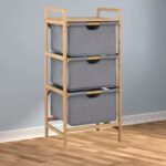 Olivya Bambu 3 Çekmeceli Dolap Çok Amaçlı Organizer Düzenleyici Şifonyer