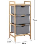 Olivya Bambu 3 Çekmeceli Dolap Çok Amaçlı Organizer Düzenleyici Şifonyer - Görsel 4