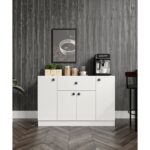 Cabinse 4 Kapaklı 1 Çekmeceli Çok Amaçlı Dolap -Kahve Köşesi - Soft Beyaz |  Mdf | Kolay Kurulum Animasyonu - Mutfak