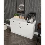 Cabinse 4 Kapaklı 1 Çekmeceli Çok Amaçlı Dolap -Kahve Köşesi - Soft Beyaz |  Mdf | Kolay Kurulum Animasyonu - Mutfak - Görsel 2