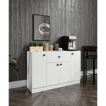 Cabinse 4 Kapaklı 1 Çekmeceli Çok Amaçlı Dolap -Kahve Köşesi - Soft Beyaz |  Mdf | Kolay Kurulum Animasyonu - Mutfak - Görsel 5