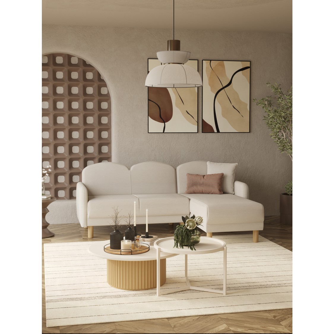 110000923137261.jpg ModaLife Bohem Köşe Takımı, Iskandinav L Koltuk, Modern Köşe Koltuk, Uzanmalı, Yataklı Sandıklı - Görsel 1