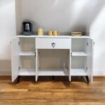 Serçe Design 4 Kapaklı Çekmeceli Kahve Köşesi Dolabı Mutfak Dolabı Konsol - Görsel 4