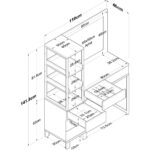 Rani BJ128 Hollywood Işıklı Aynalı Kulis Makyaj Masası 5 Çekmeceli Raflı Takı Düzenleyici Beyaz - Görsel 2